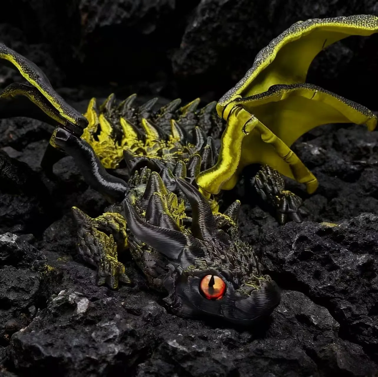 9-17in 3D Printing Fly Dinosaur Action Figure Mini Toys Home Desktop Decoration Ornament Statue Winged Carriage Dragon Figurine view 4
