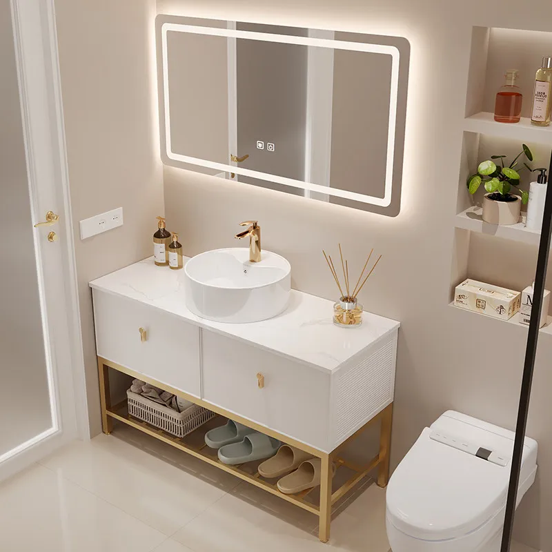 

Modern Toilet Bathroom Cabinet Space Saver Small Organizer Gadgets Cupboard Decorations Accessories Gabinete Home Furniture