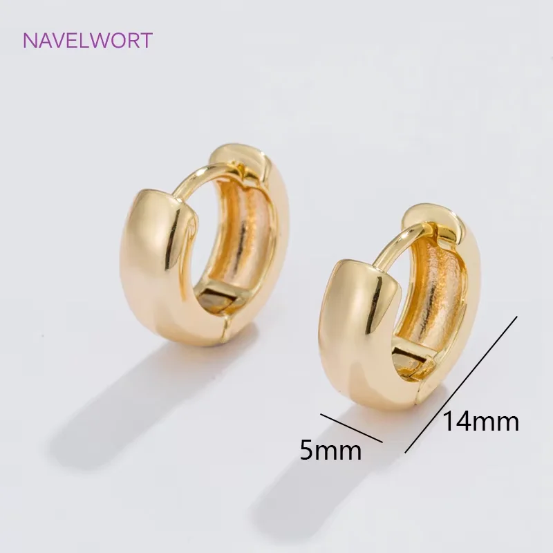 6 Sizes Gold Plated Circle Hoop Earrings Simple Round Earrings for Women