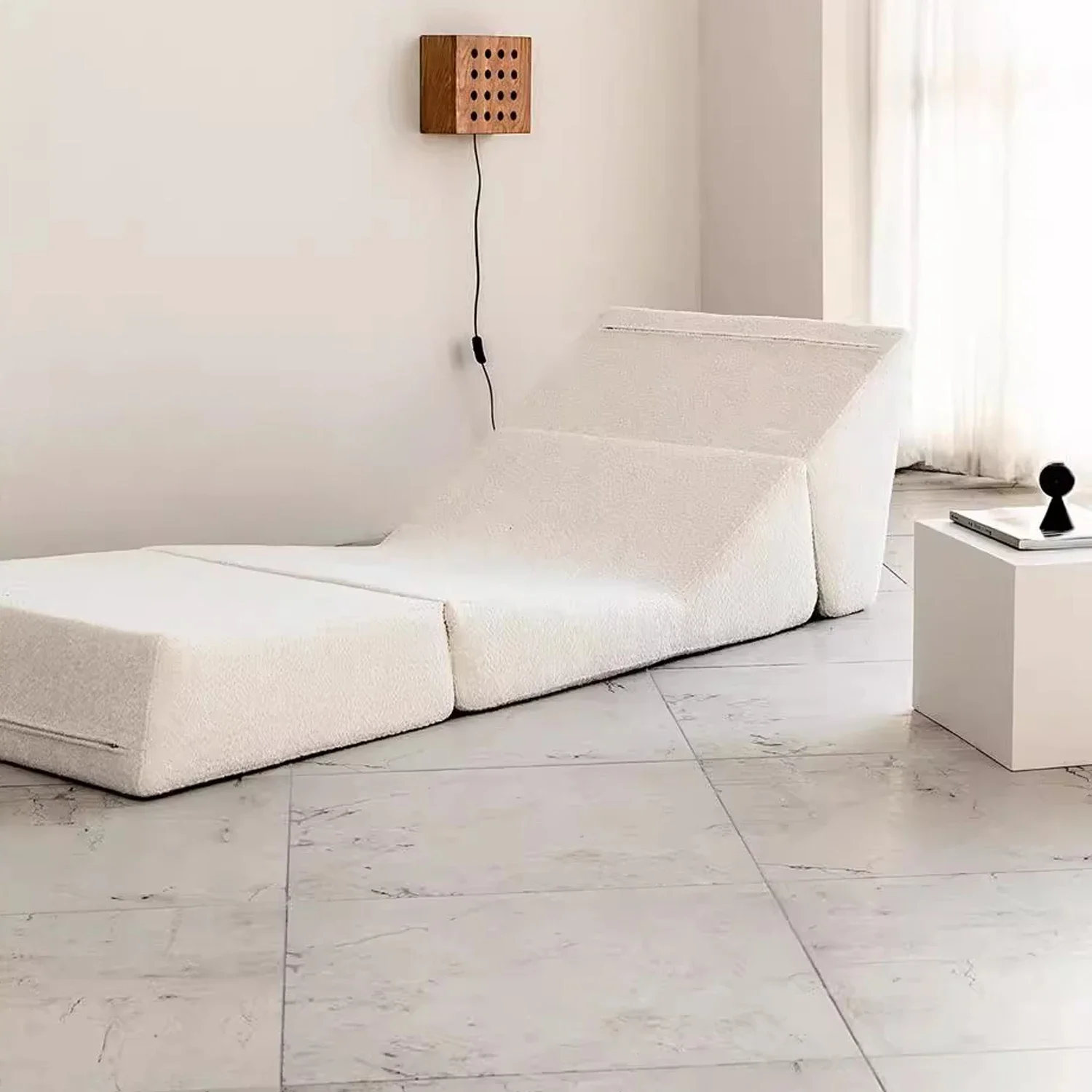 

-Vacuum Compression Sofa Reclining Foldable Single Sofa Chair Tofu Block Lazy Simple Leisure Sofa