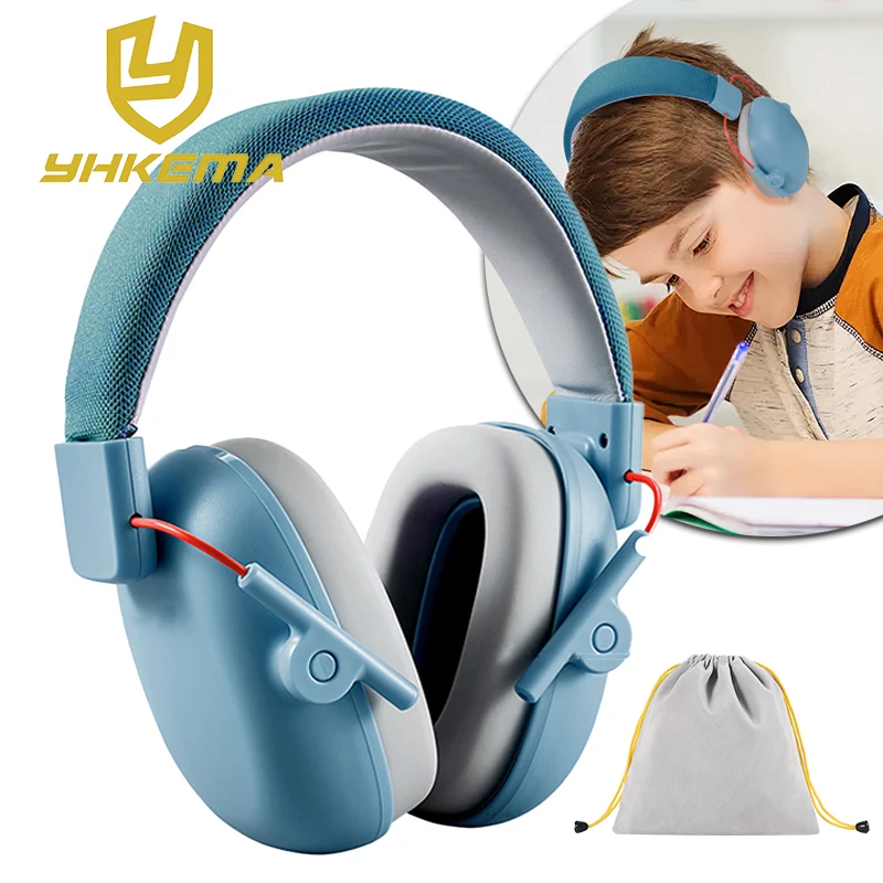 

YHKEMA Noise Cancelling Headphones for Kids, SNR 27dB Safety Noise Reduction Ear Muffs for Autism Sensory &Concentration Aid