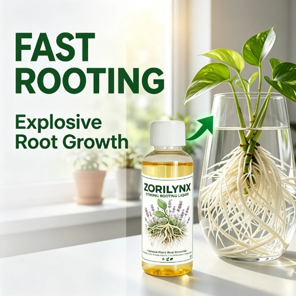 35ml Strong Rooting Liquid, Vigorous Plant Root Stimulator for Cuttings and Transplanting, Fast Growth Hormone Home ZORILYNX