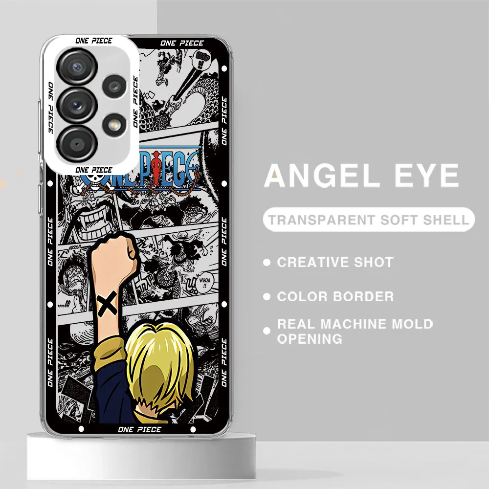 Case for Samsung Galaxy A72 5G A52 A42 A13 A21s A33 A23 A53 A32 A52s A22 A73 A12 Clear Silicone Anime D-Luffy Ones Pieces Cover