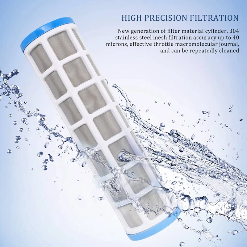 10 Inch Stainless Steel Wire Mesh Filter Cartridge Water Purifier Pre Filter For Scale Prevention