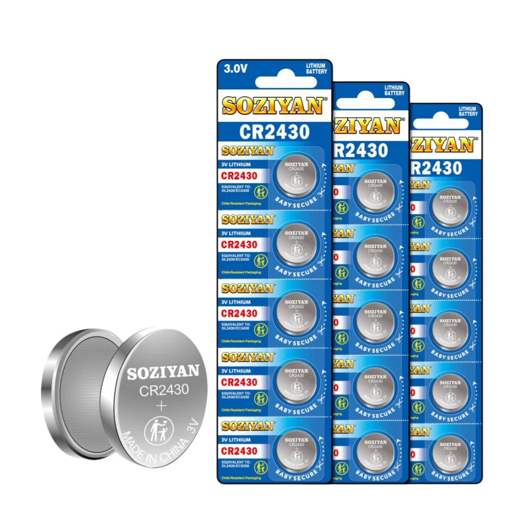 400mAh CR2430 3V Lithium Button Coin Batteries Compatible DL2430 BR2430 KCR2430 for Auto Key Watch Clock Toy Remote Control