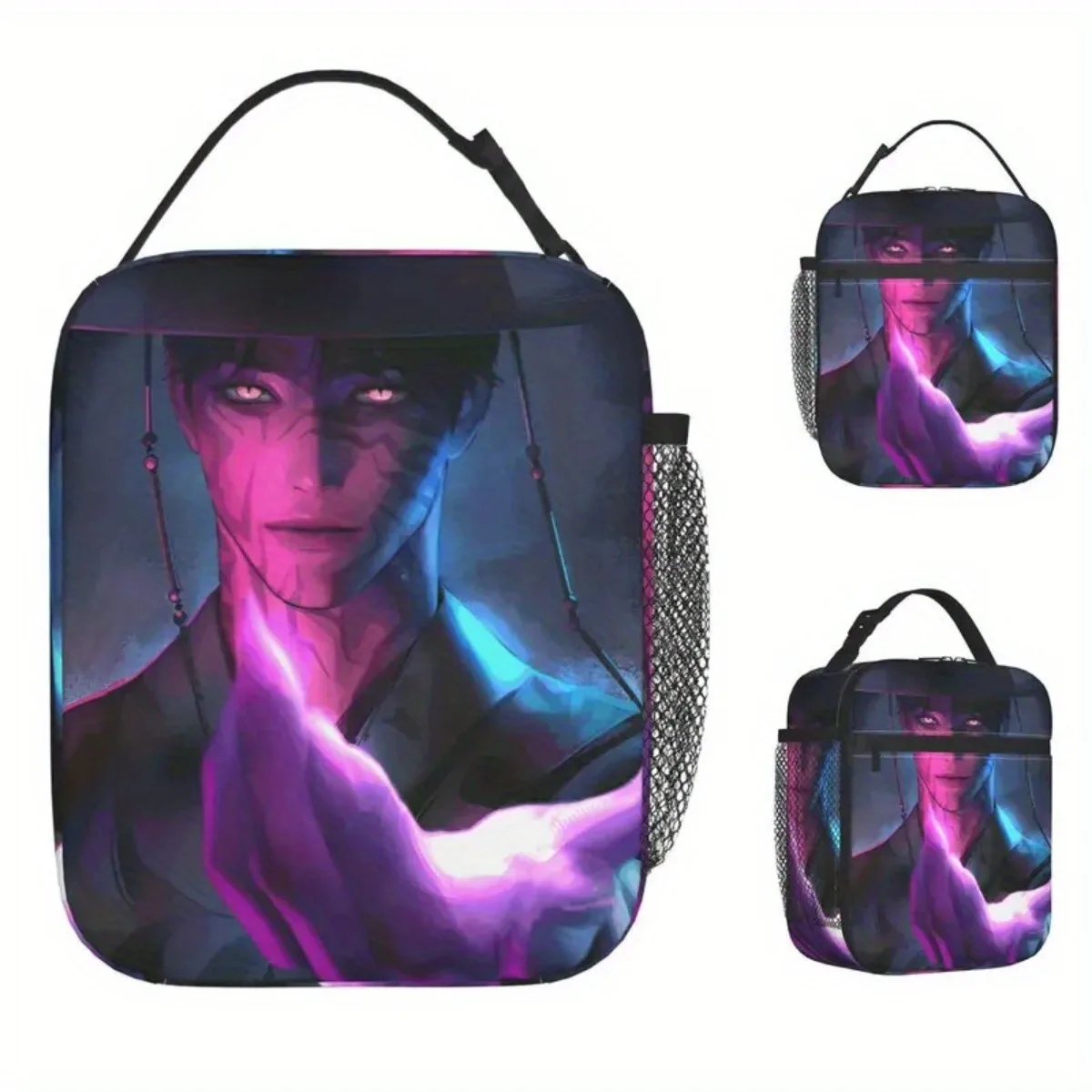 

K-Pop Demon Hunters Insulated Thermal Lunch Bag - Vibrant Anime Design, Durable Oxford Fabric, Unisex Cooler Tote For Food