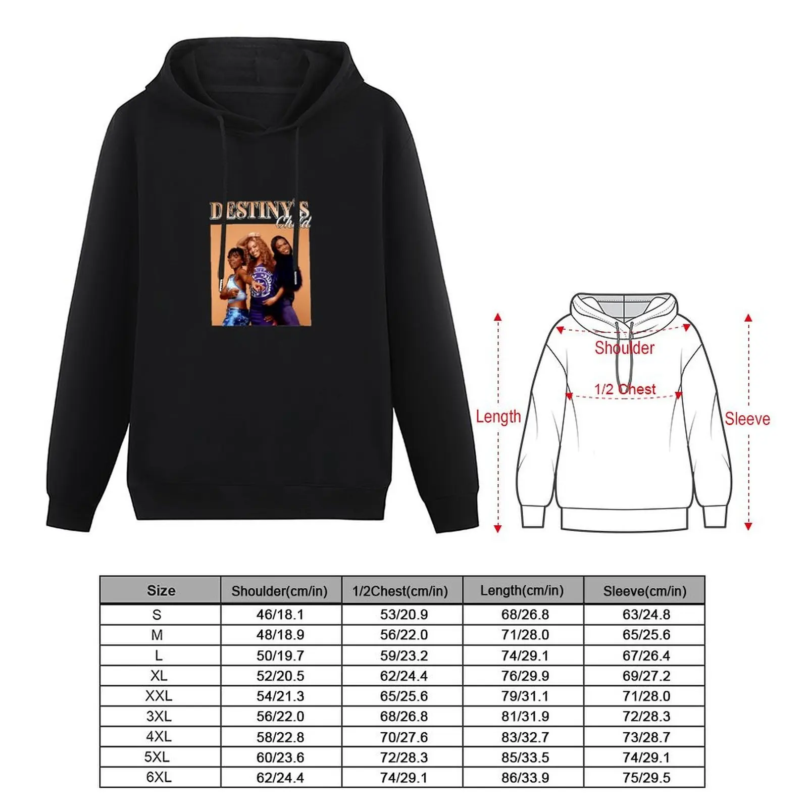 Destinys Child Destinys Child Destinys Child Hoodie ملابس رجالي ملابس الخريف الكورية الملابس الجمالية البلوز هوديس