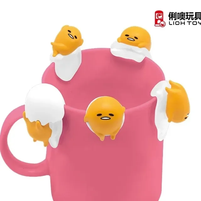 Original Japan Gashapon ของเล่นแคปซูล Sanrios ตัวละคร Fuchiko Gudetama Anime Figurine ขี้เกียจไข่ถ้วย Edage เครื่องประดับเด็กของขวัญ