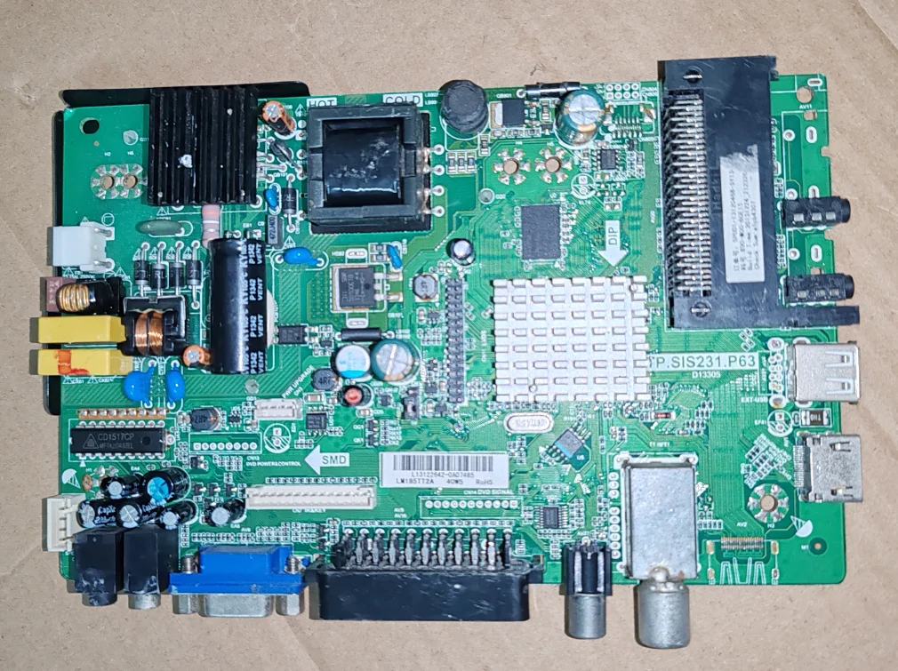 

TP.SIS231.P63 Three in one TV motherboard physical photo, tested well