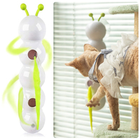 Wuselwurm Cat Toy Charging Intelligent Interactive Cat Toy Motion Activated Earthworm Pole Toy with Tail Automatic Popping Hole