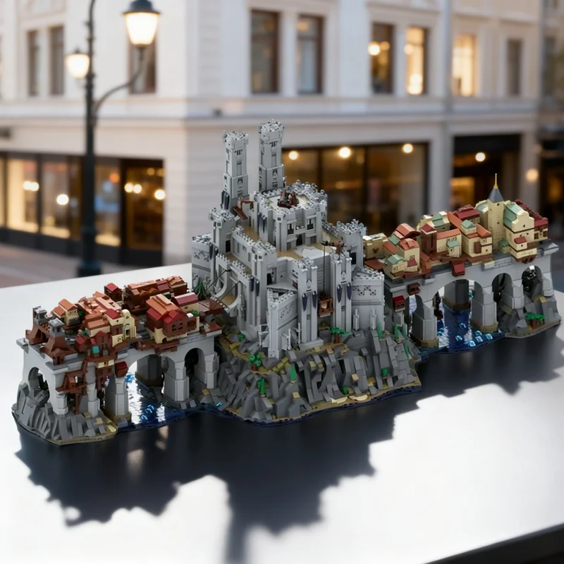 9530pcs MOC Architecture Wyrm's Crossing Baldurs Gate 3 Model Christmas Gift Creative For Desktop And Shelf DIY