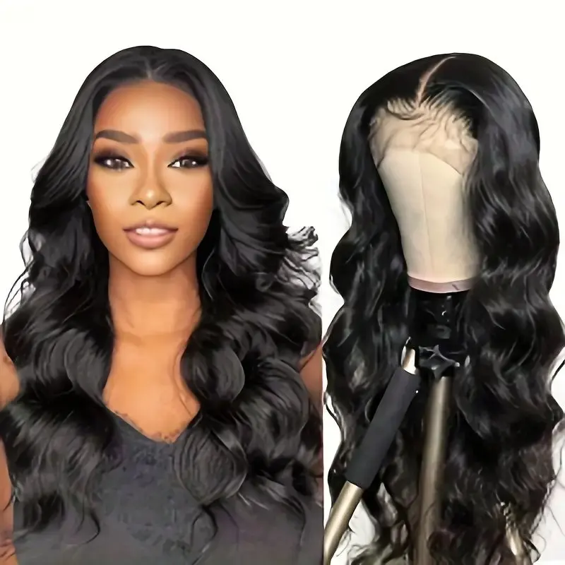 150 Density 30 Inch HD Lace Wig 13x6 Natural Black Human Hair Wig Glueless Pre-Cut Water 13X4 Women Front Wave