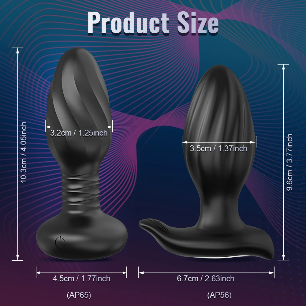 360° Rotation Vibrating LED Butt Plug for Men Wiggle Prostate Massager Gay APP Anal Vibrator Anal Plug Sex Toy for Couples