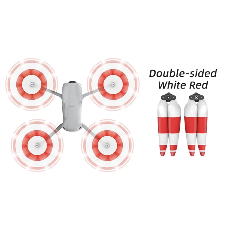 2 قطعة لـ DJI Air 3 المروحة 8747F الصامتة للحد من الضوضاء متعددة الوظائف المحمولة الإفراج السريع المجاذيف استبدال الفضة