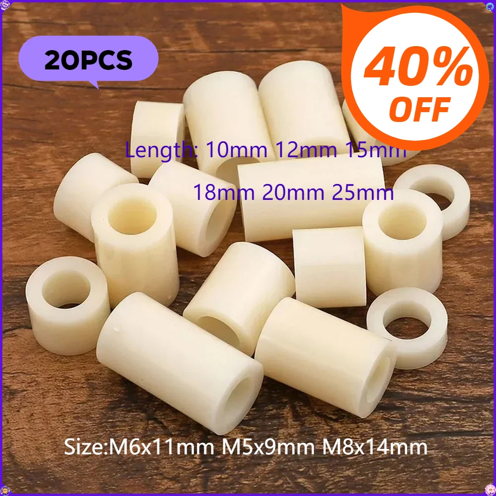 20Pcs M5 M6 Abs Nyl…