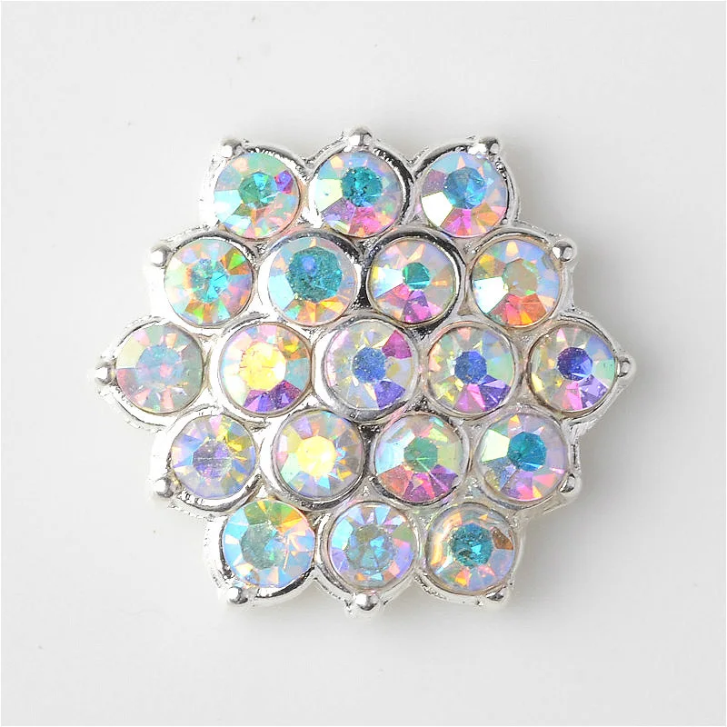 NEW 16mm*17mm 10Pcs Shiny Pentagram Crystal Rhinestone DIY Jewelry Accessories Wedding Clothing Alloy Button Shell Bow Hair