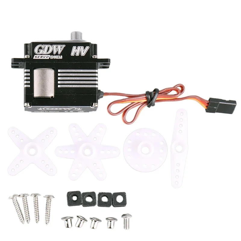 GDW DS945MG RC محرك سيرفو رقمي بدون قلب تروس معدنية كاملة لسيارة RC ثابتة الجناح Turbojet UAV Robot Servos (1/2/4 قطعة)