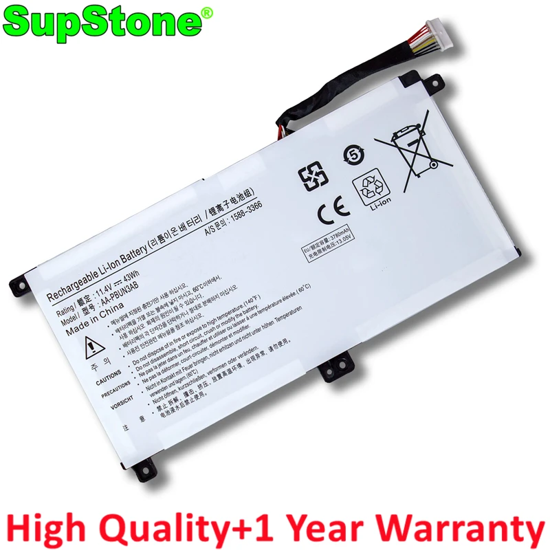 SupStone New AA-PBUN3AB AA-PBUN3QB Laptop Battery for Samsung NP530E5M NP740U5L NP800G5M NP750QUA NP300E5K 550XAA-X05 300E5K