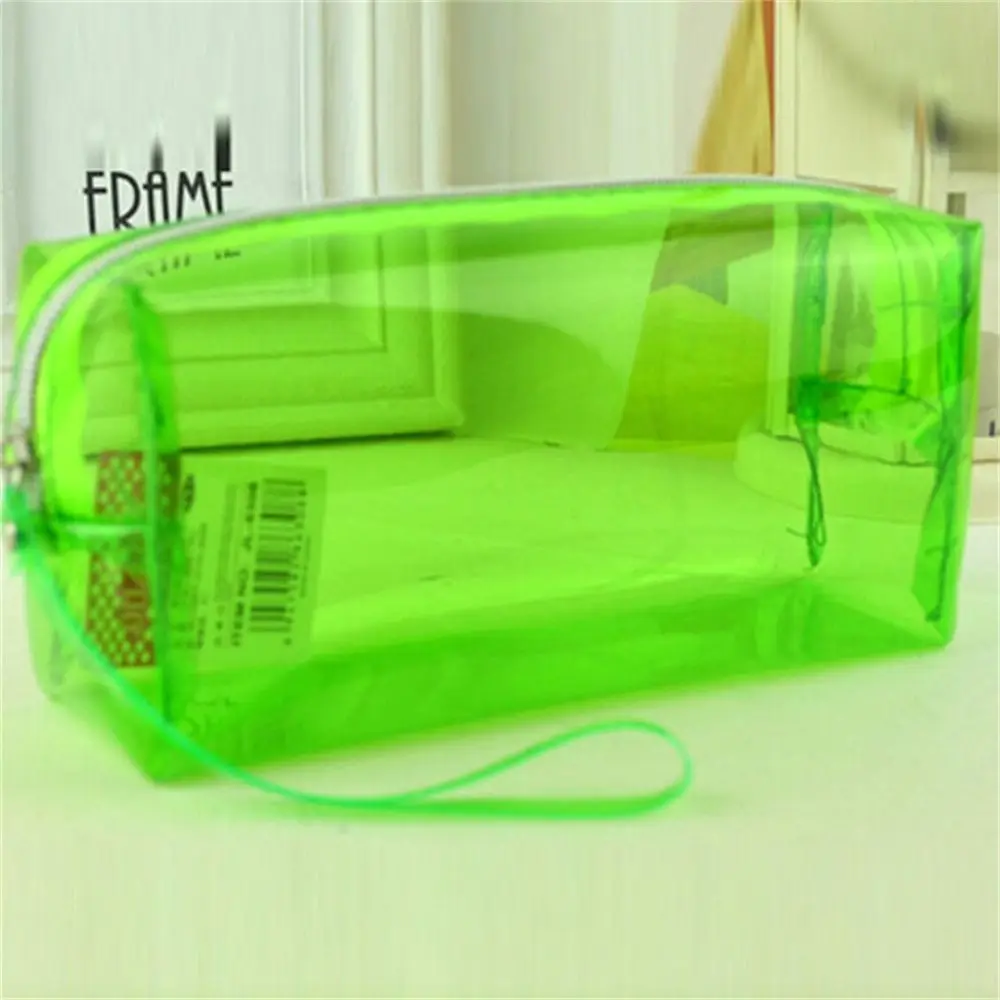 

Lovely Creative Stationery Stationery Bag Transparent Fluorescent Cosmetic Bag Pens Storage Case Pencil Case Pen Holder Bag
