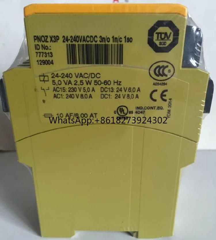 Nuovo Per Pilz PNOZ X3P 24-240VACDC 3n/o 1n/e 1so 777313   Modulo relè di sicurezza