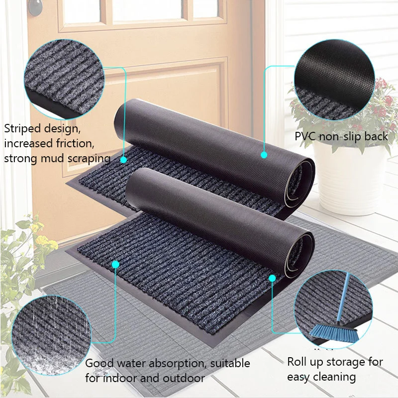 Doormat Entrance Welcome Front Door Mats Indoor Outdoor Washable Rug Entryway Mats for Shoe Scraper for Inside Outside House