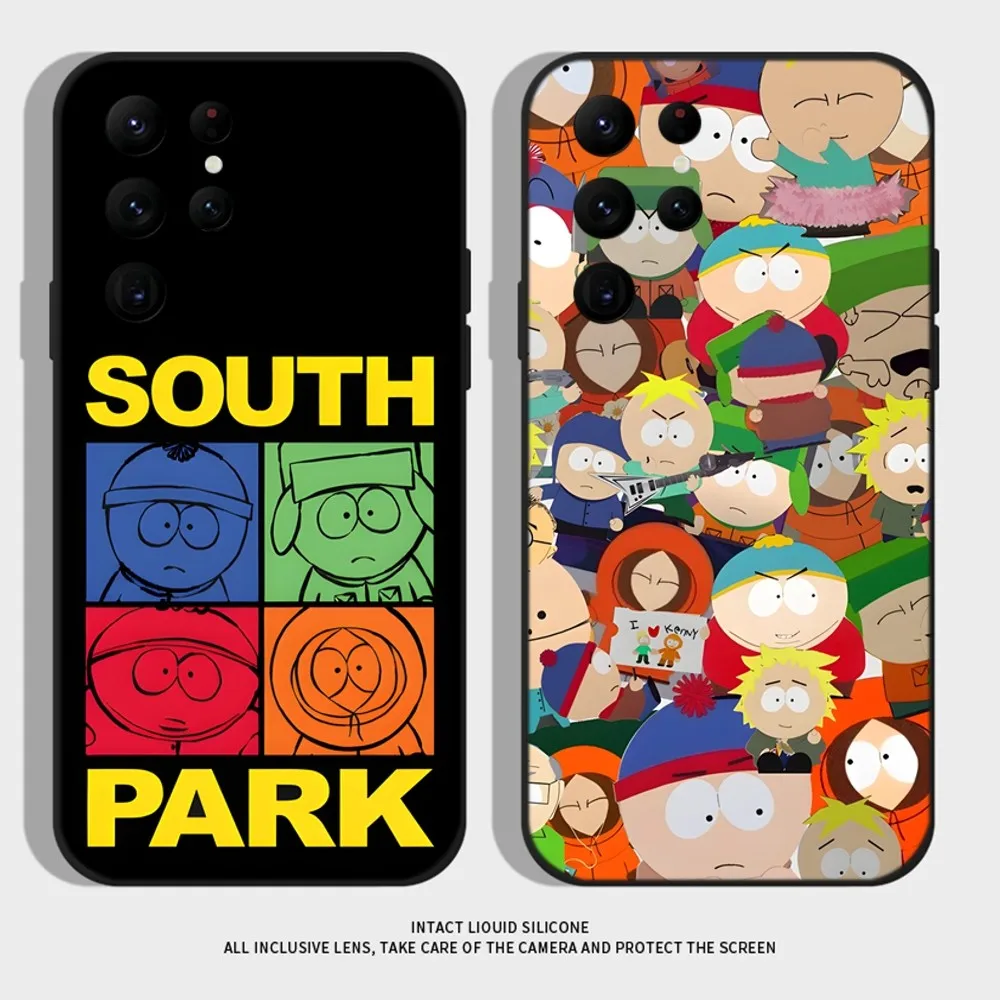 

S-South Cartoon P-Park Phone Case For Samsung S24,S22 Ultra,S20,S30 plus,S22 plus,S23,S30 ultra 5G Silicone Cover