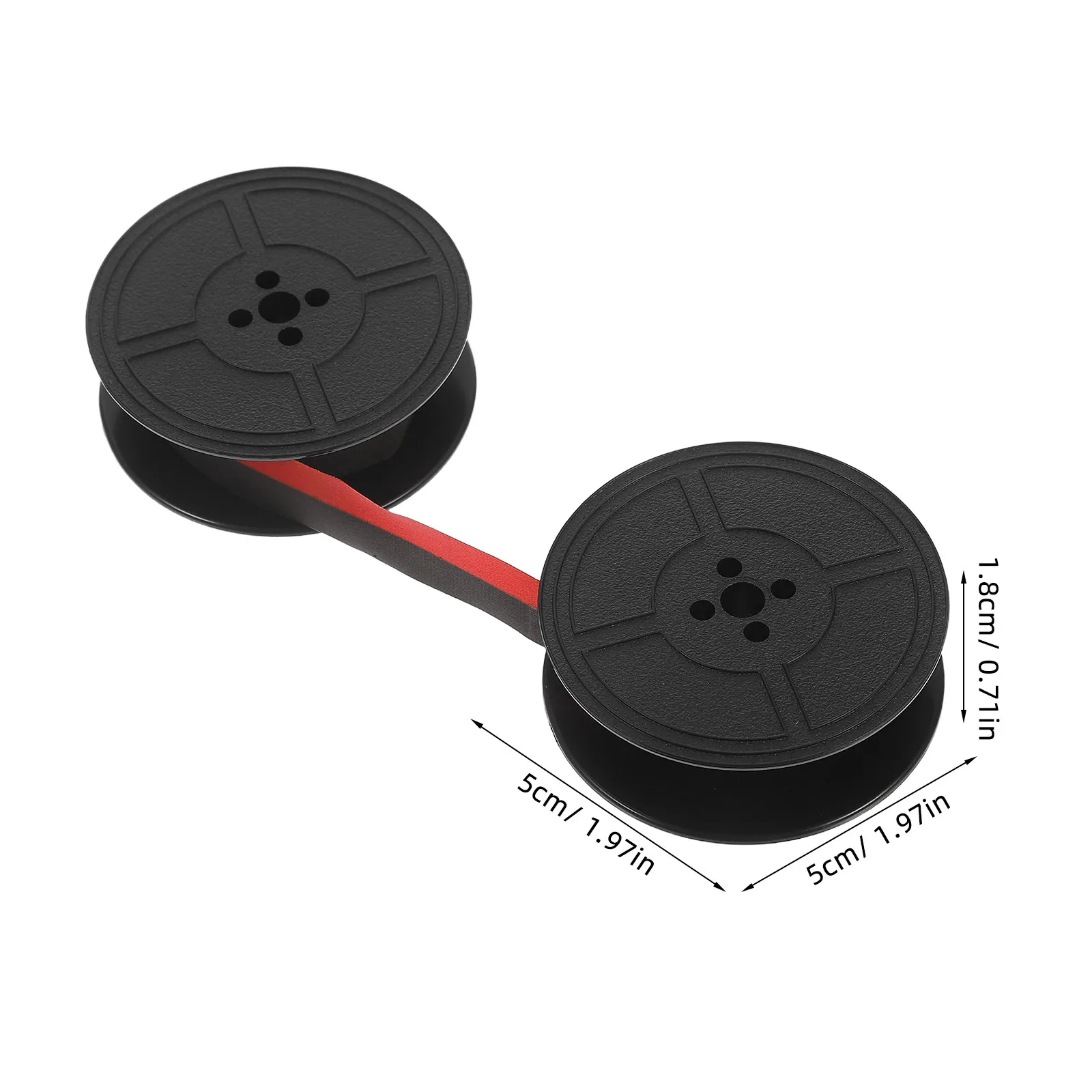 2Pcs Typewriter Ribbon Manual Dual Spool Black Red for Vintage Mechanical English Typewriter Ink Ribbon Replacement Tape