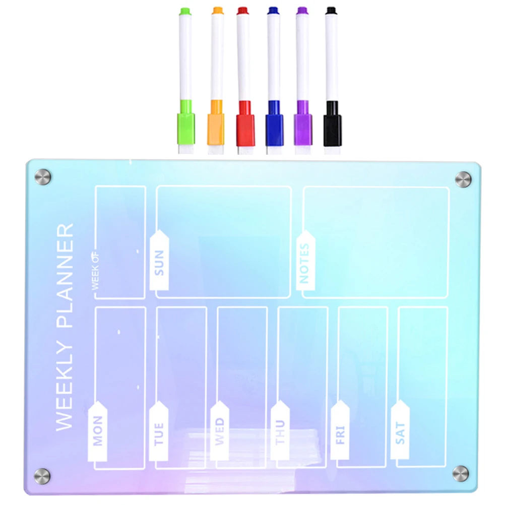 

Magnetic Message Board Set Dry Erase Planner Eraser Desk Whiteboard Note Desktop Memo for