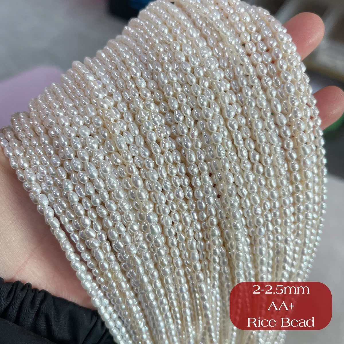 None Freshwater Cultured Pearl Rice Loose Beads 1.8-2mm 6
