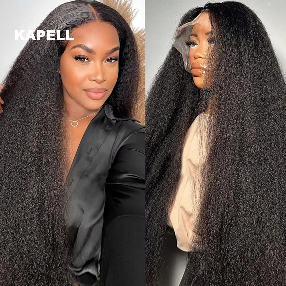 

Kinky Straight Lace Front Wig 13x4 13x6 Transparent Lace Front Human Hair Wigs Yaki Frontal Lace Wig for Women 100% Remy Hair