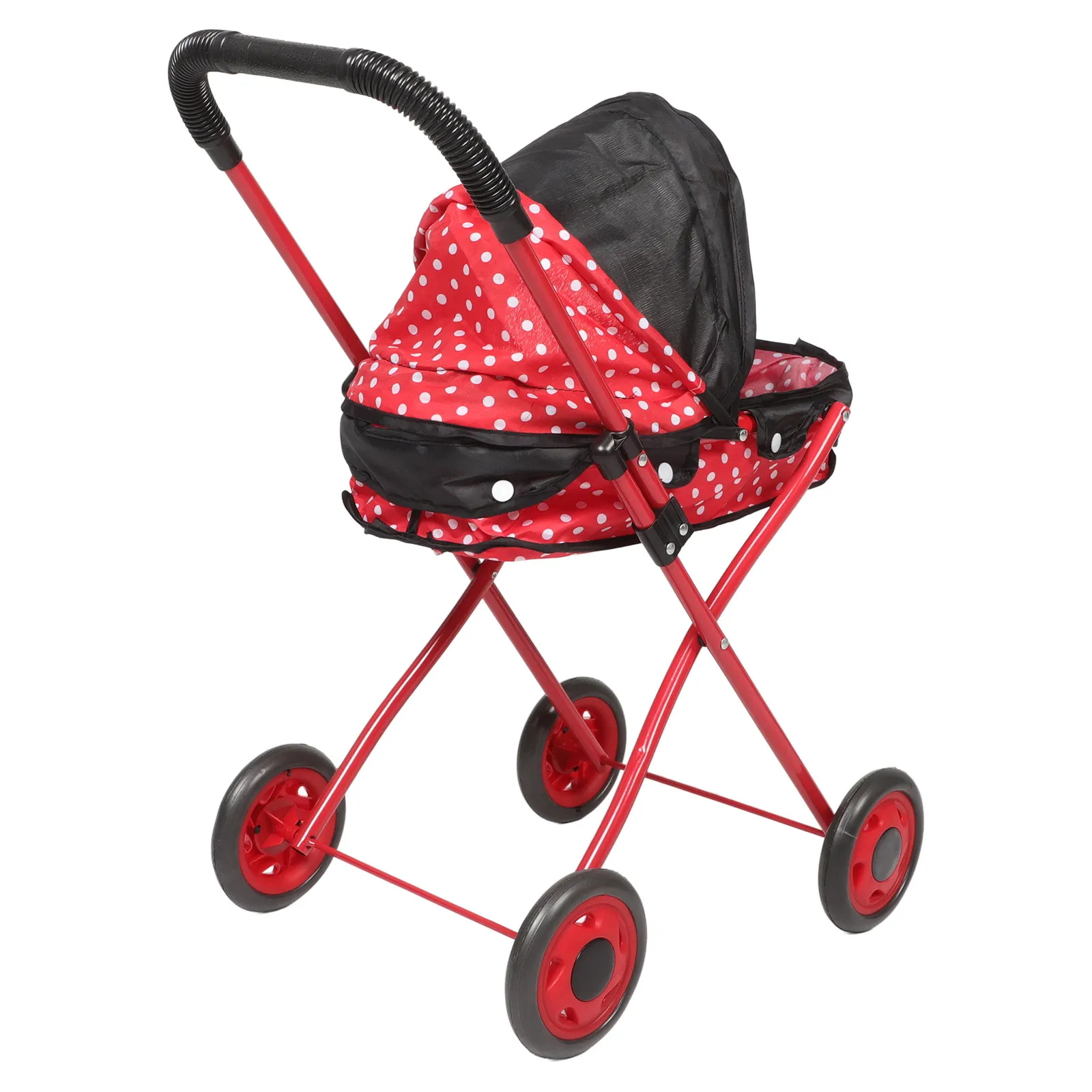 

Plastic Stroller for Girls Toddler Foldable Baby Pretend Play Stroller Nursery Accessories Realistic Compact Lightweight