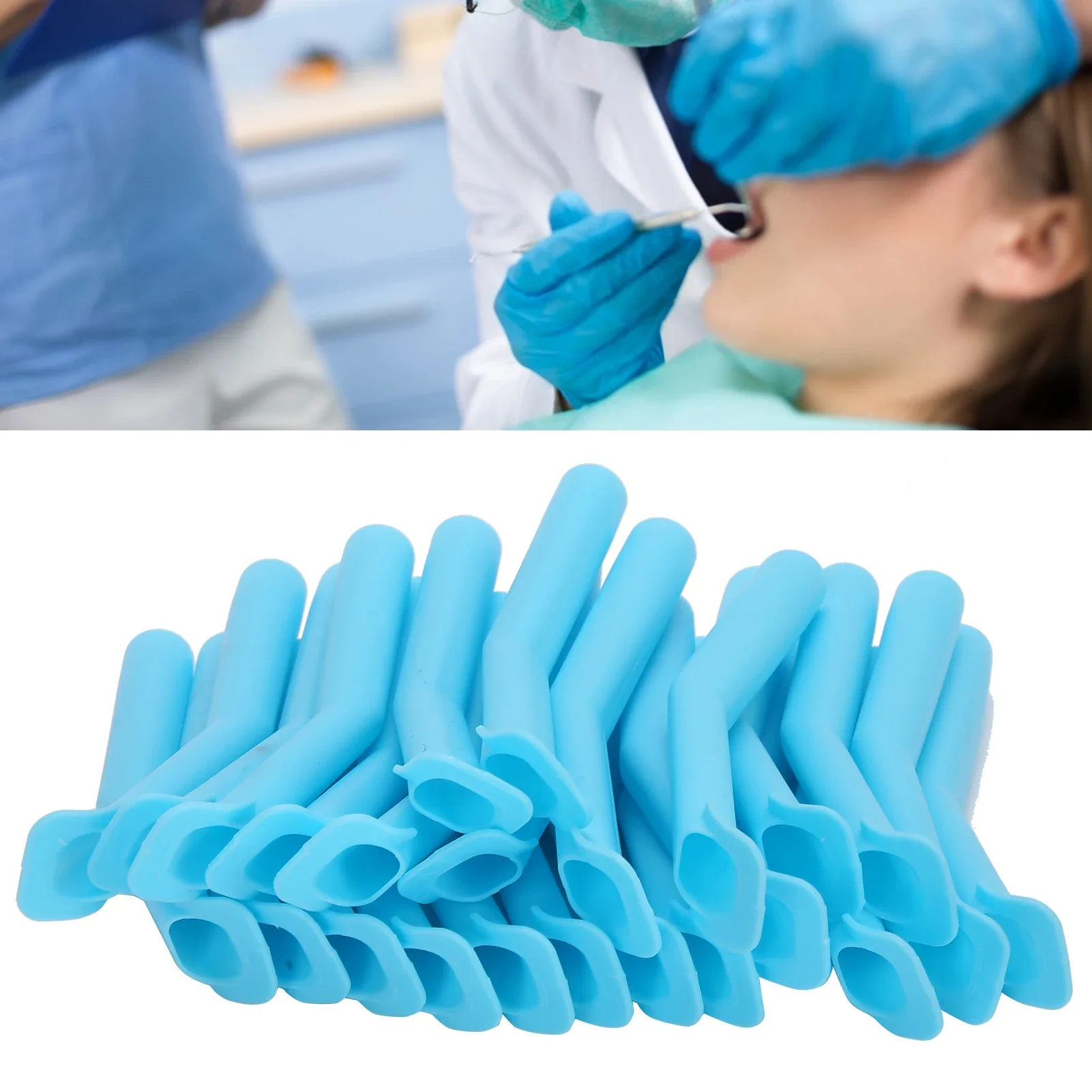 25Pcs Dental Surgical Strong Suction Tips Saliva Ejector Nozzle 16mm Ecofriendly Material Clean Dentist Accessory Oral Care Tool