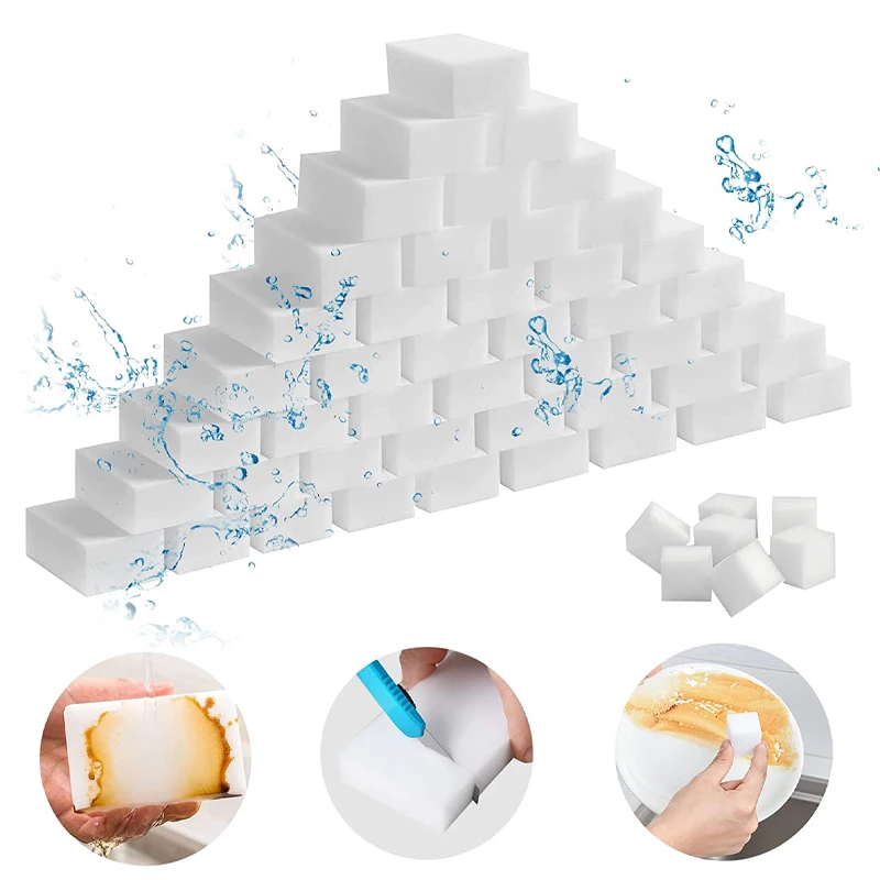 5/10/20/50/100pcs Melamine Sponge Magic Sponge Household Sponge Eraser Cleaning Tools for Office Kitchen Bath Cleaning Sponges