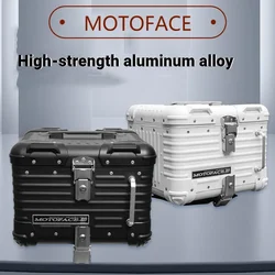 40/45L Round Corner Motorcycle Trunk Aluminum Alloy Trunk Scooter Electric Vehicle Universal Trunk Toolbox Waterproof Tail Box