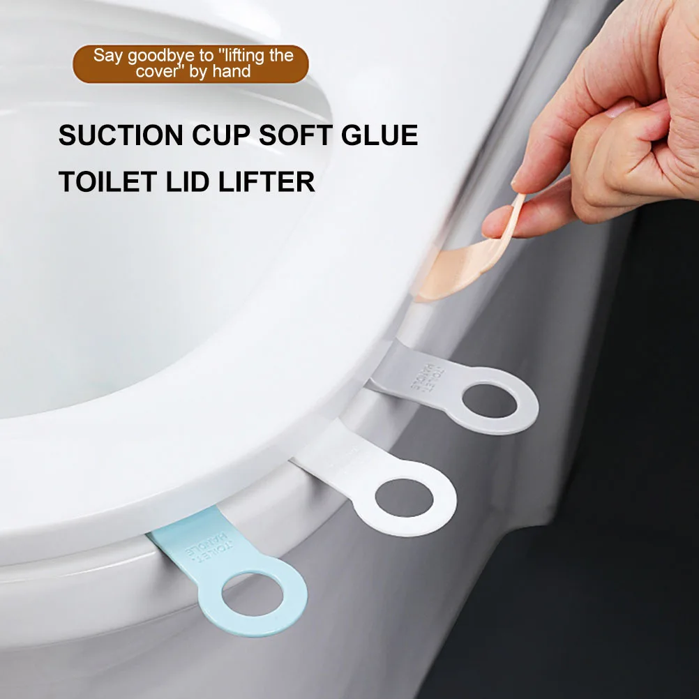 6 قطعة مقعد المرحاض مقبض رافع عالية الجودة مادة Tpr إمدادات منزلية عملية سهلة الاستخدام المحمولة مقعد المرحاض رافع