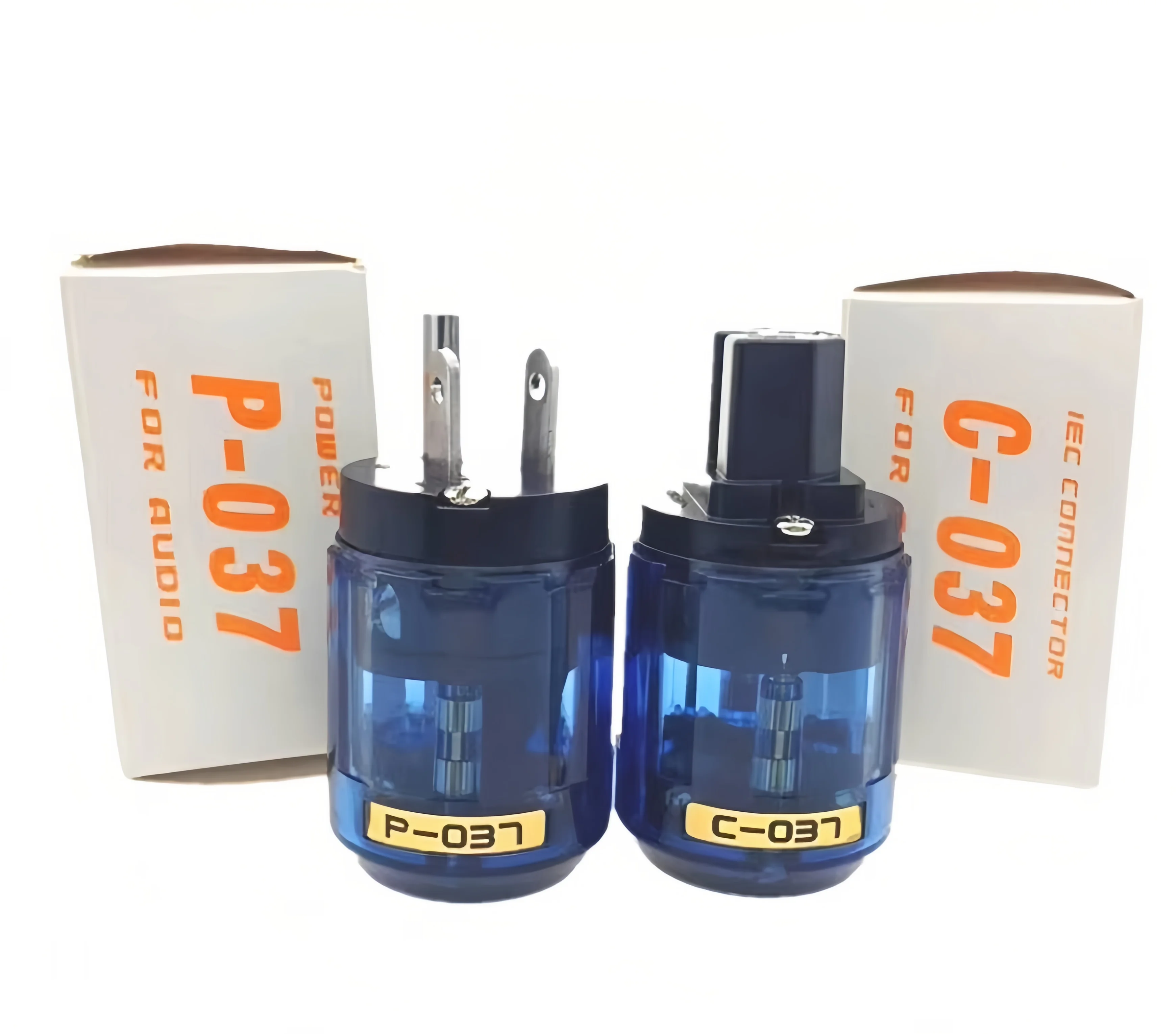Oyaide C-037 P-037 US Power Plug Rhodium Plated  IEC Audio Connector Female-Male MATIHUR audio Transparent hifi