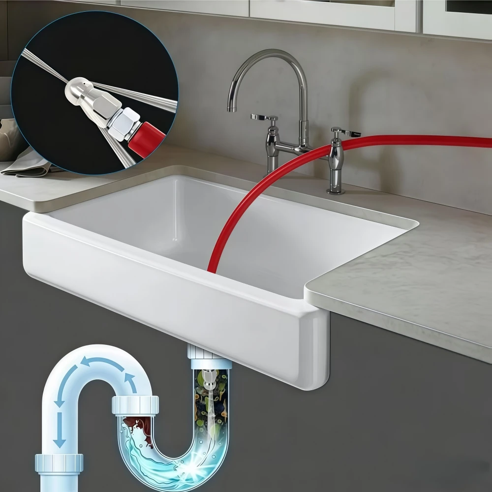 10m / 20m الصرف الصحي تنظيف خرطوم 1/4 NPT ضغط تنظيف فوهة ل Karcher بوش Lavor Nilfisk Elitech Huter Kranzle #4