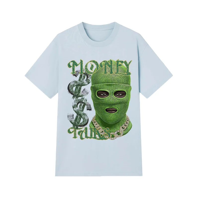 Frühlings-Herbst-Streetwear-T-Shirt, übergroßes Unisex-Baumwoll-T-Shirt mit trendigem Aufdruck, weich und atmungsaktiv, Größen M bis 4XL (1 Stück)