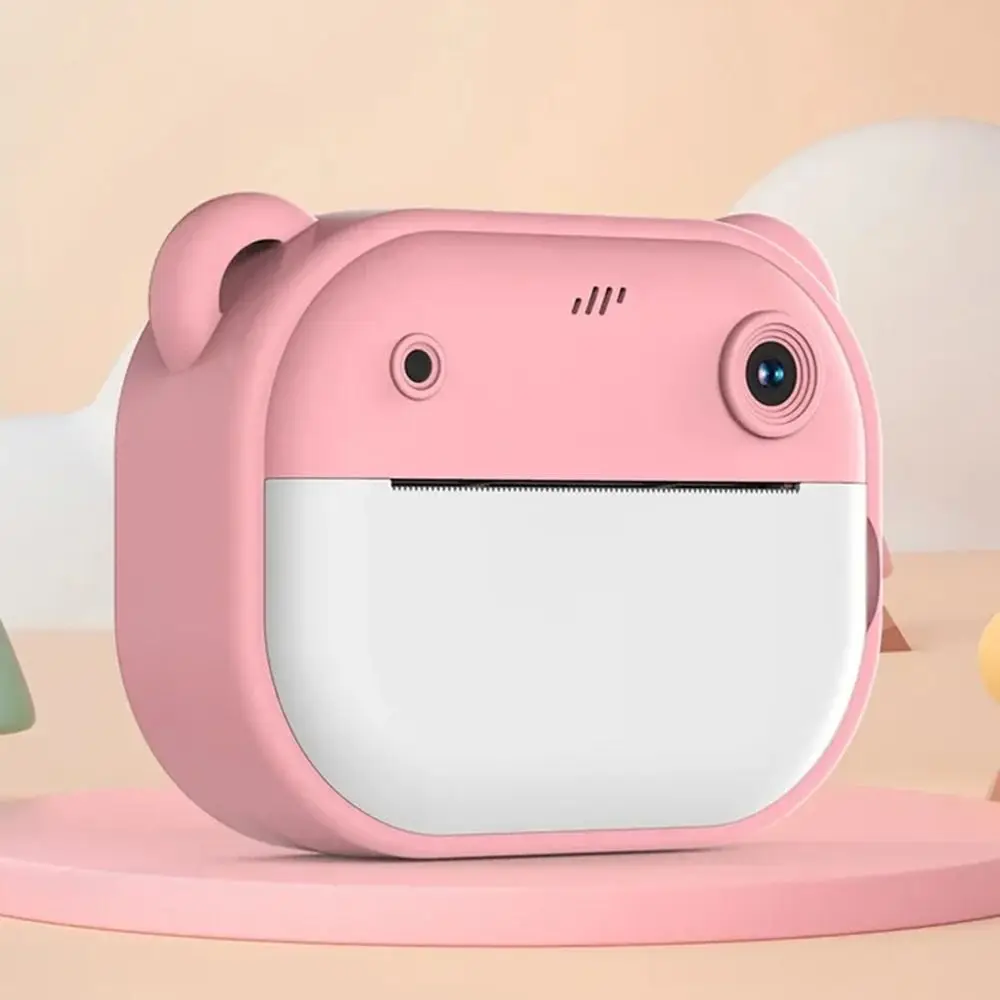 1080p hd gravação câmera de impressão térmica 2.0 Polegada tela hd com papel de impressão mini brinquedos de impressão instantânea com alças penduradas lente dupla