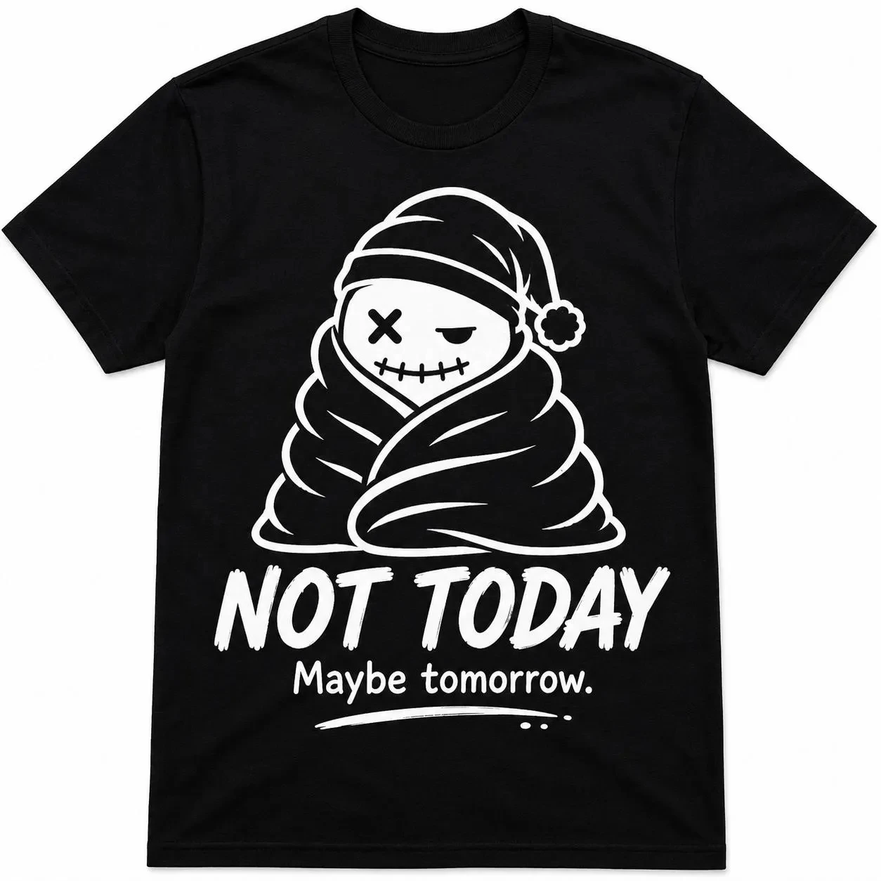 Not Today Ghost Shirt Funny Introvert T Shirt Handmade in UK Cute Ghost Tee Unisex Graphic Shirt Cozy Halloween Gift
