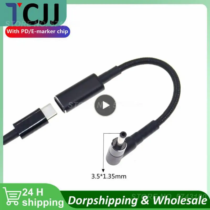 Type C Adapter Converter USB-C PD Fast Charging Cable Cord USB Type C Female to 7.4*5.0mm Plug for Dell Laptop Charger