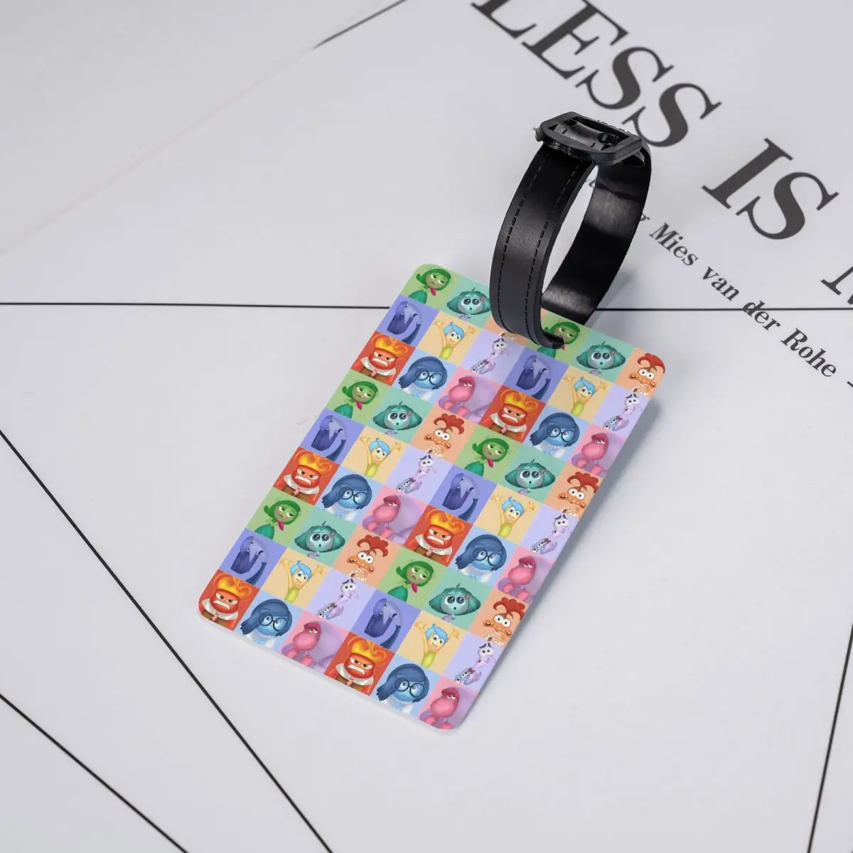 Benutzerdefinierte Inside Out Cartoon Gepäckanhänger Lustiges Anime Koffer Gepäck Sichtschutz ID-Etikett
