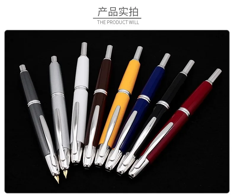 Japanischer Baile 18-Karat-Gold-Pressstift zum bequemen Schreiben von PILOT, kappenlose Silberclip-Serie, Business-Büro-Geschenk – Detail 8