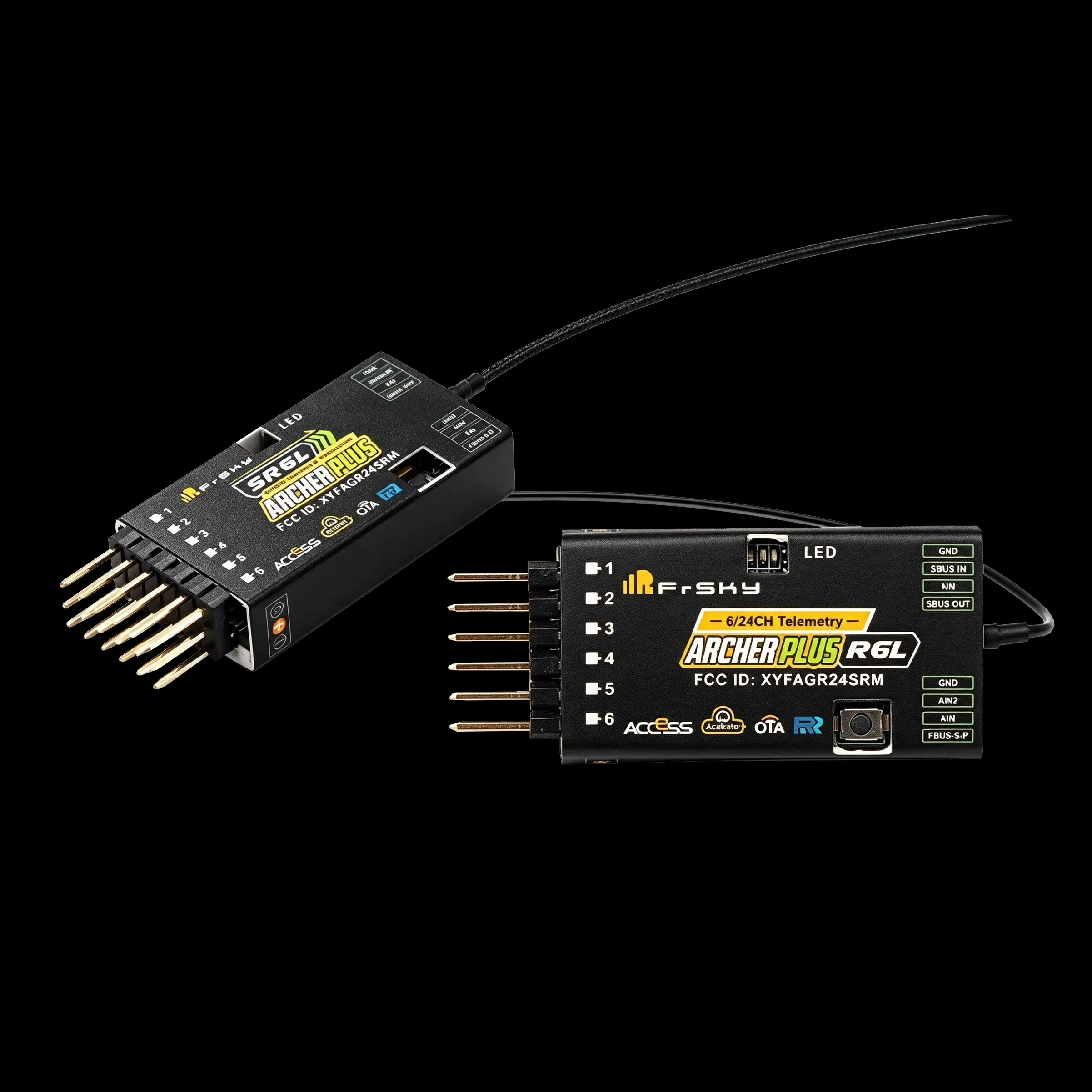 recepteur-frsky-archer-plus-r6l-sr6l-24-ghz-6-canaux-access-accst-d16-stabilisation-gyroscopique-en-option-pour-avion-rc-a-aile-fixe