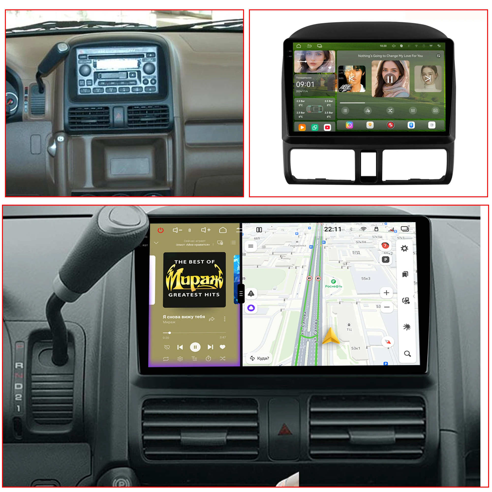 Redpower Android 850 Pro Max Multimedia Player with Crystal Sound, CarPlay Bluetooth Car Radio for Honda CRV 2001-2006