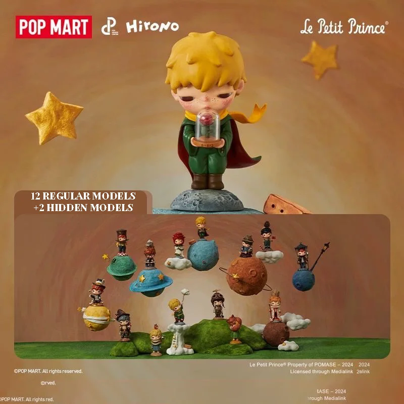 Pop Mart Genuine Hirono Le Petit Prince Series Anime Figures Cute Aviator Collectible Toys King Model Figures Room Decorated