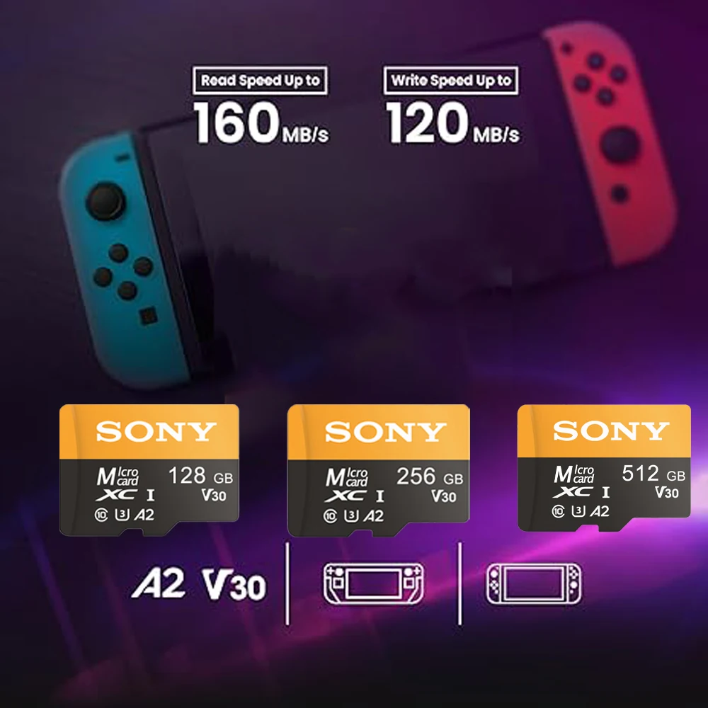 SONY Micro TF SD Card Extreme SD Memory Card 128GB 64GB 256GB Micro 2TB SD C10 TF Flash Card dla Nintendo Switch Phone Camera