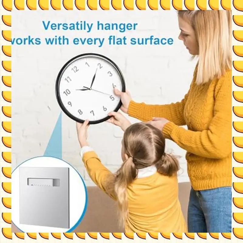 

BAAU 6-Pack Self-Adhesive Clothes Hangers 8.0 X 8.0 Cm Hook Adhesive Picture Hanging Board Kit Silver For Mirrors And Hanging Ar