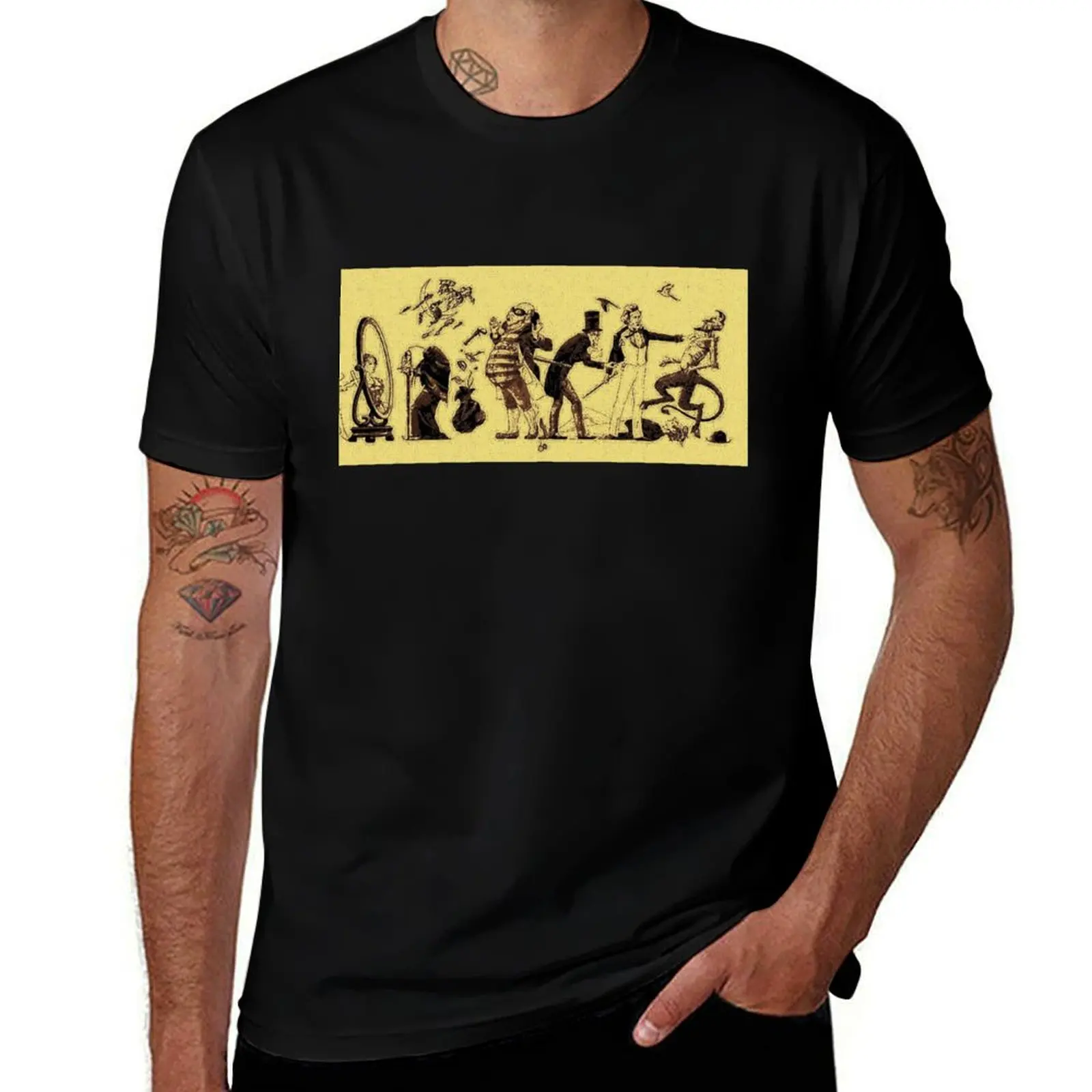 A Trick of the Tail T-Shirt Novelty Print Casual Tee Shirt T-Shirt