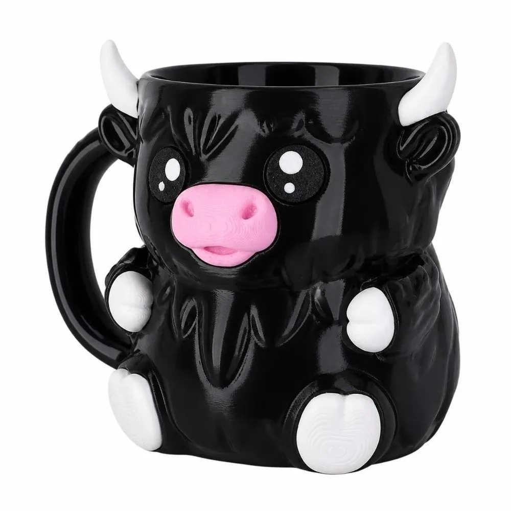 Practical PP Dessert Pint Holder with Spoon Slot with Handle Beer Can Holder Cartoon Design Ice Cream Pint Sleeve For Friends